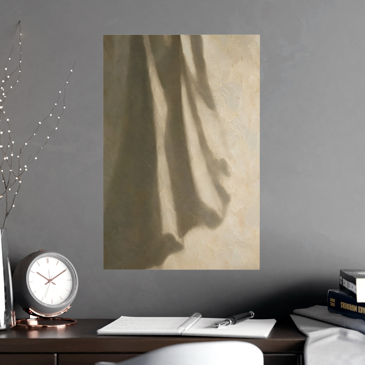 The Shadow of the Cloth — the shadow of the cloth, shown framed on a wall