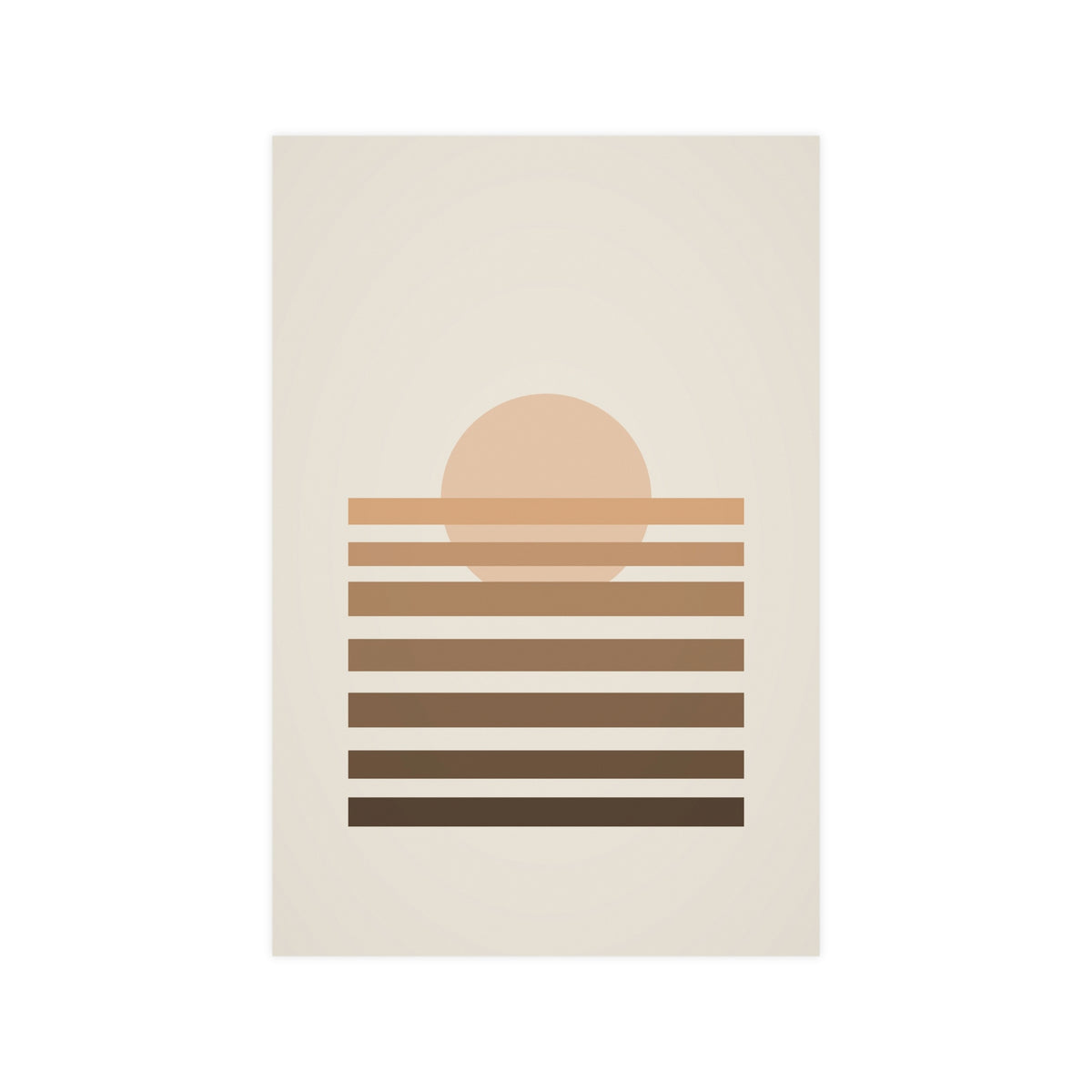 Warm Earth Sunset Boho Wall Art — sunset in a warm earth palette, 12x18 in print