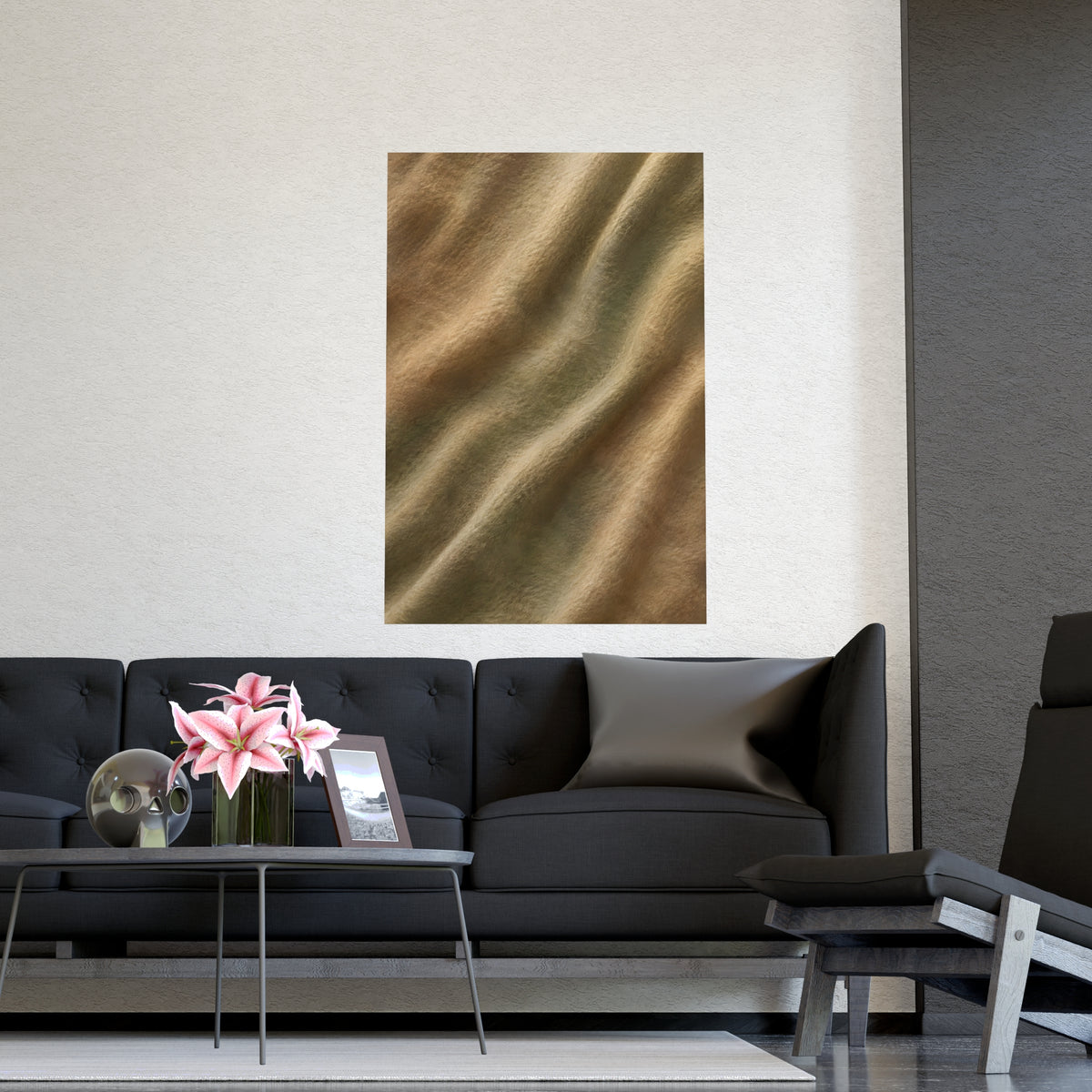 Felted Wool — felted wool, shown framed on a wall