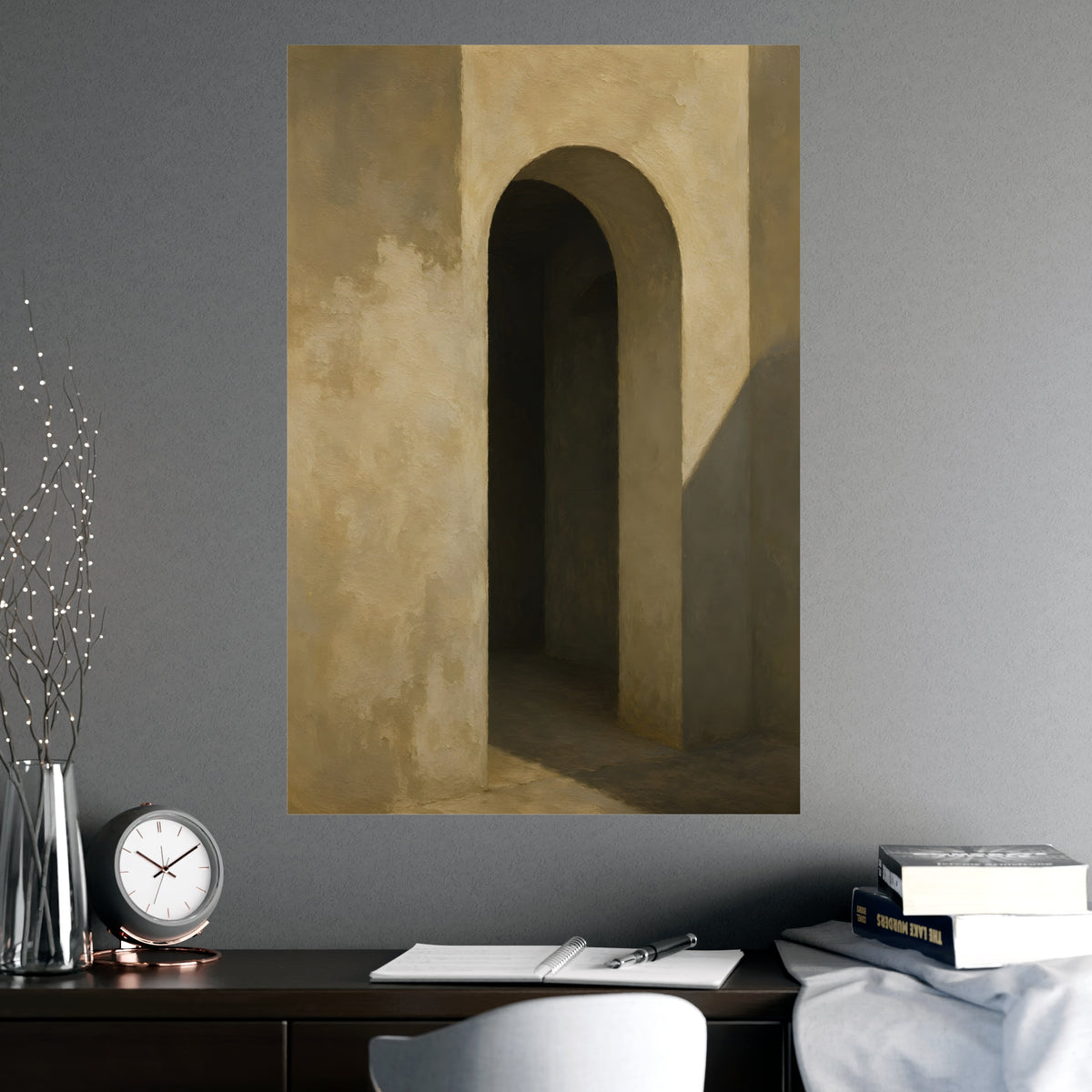 Arched Doorway — arched doorway, shown framed on a wall