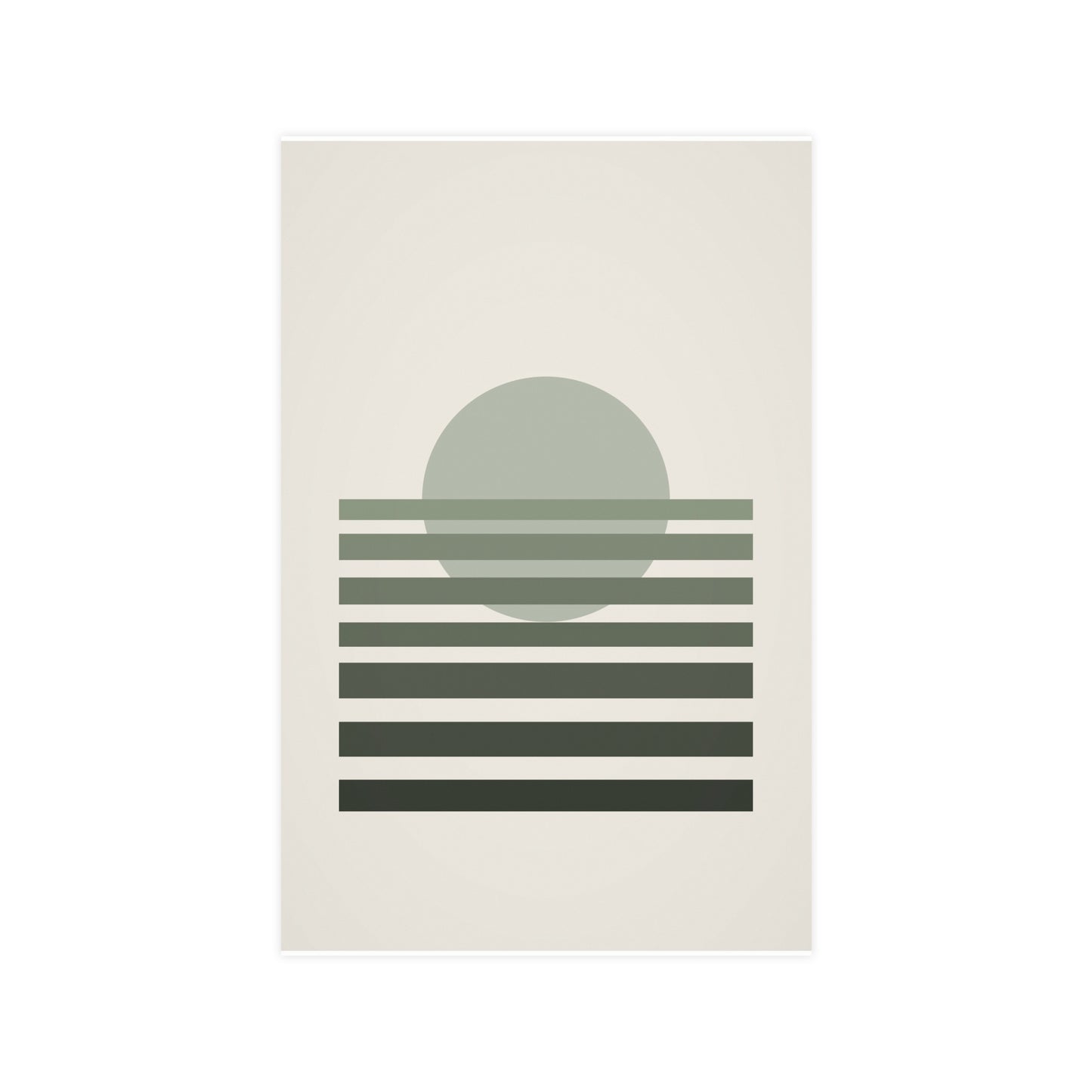 Sage Neutral Sunset Boho Wall Art | Living Room Print