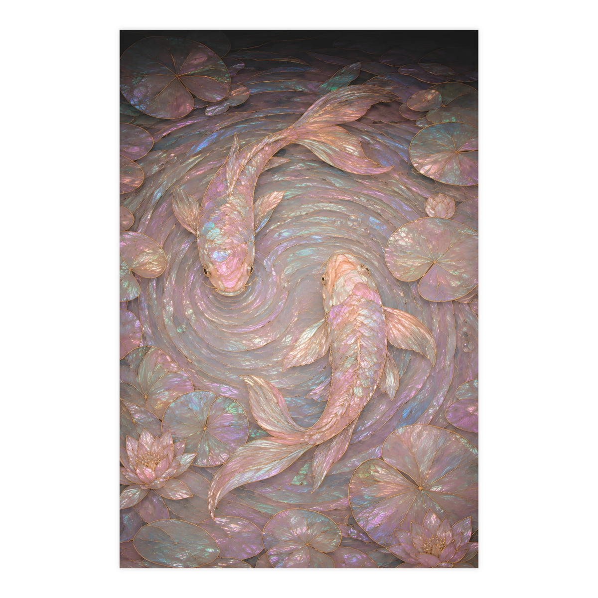 Koi, from Above — koi, from above, 24x36 in print