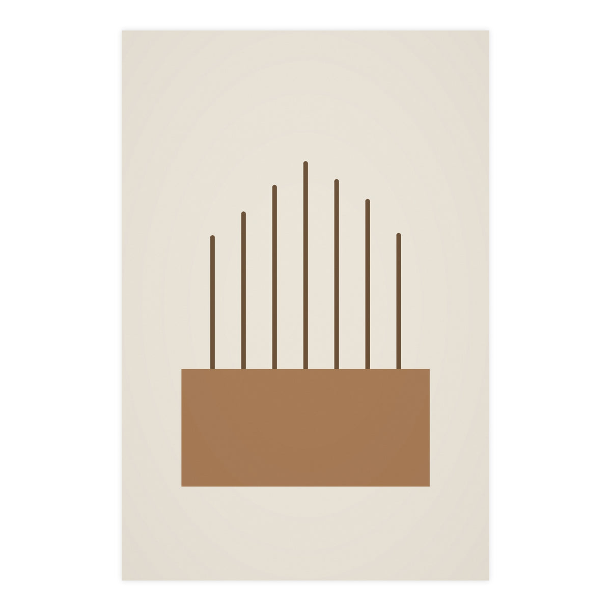Warm Earth Lines Boho Wall Art — lines in a warm earth palette, 24x36 in print