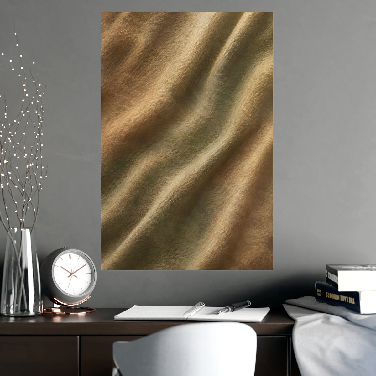 Felted Wool — felted wool, shown framed on a wall