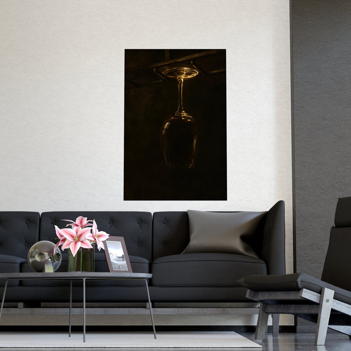 Upside Down — upside down, shown framed on a wall