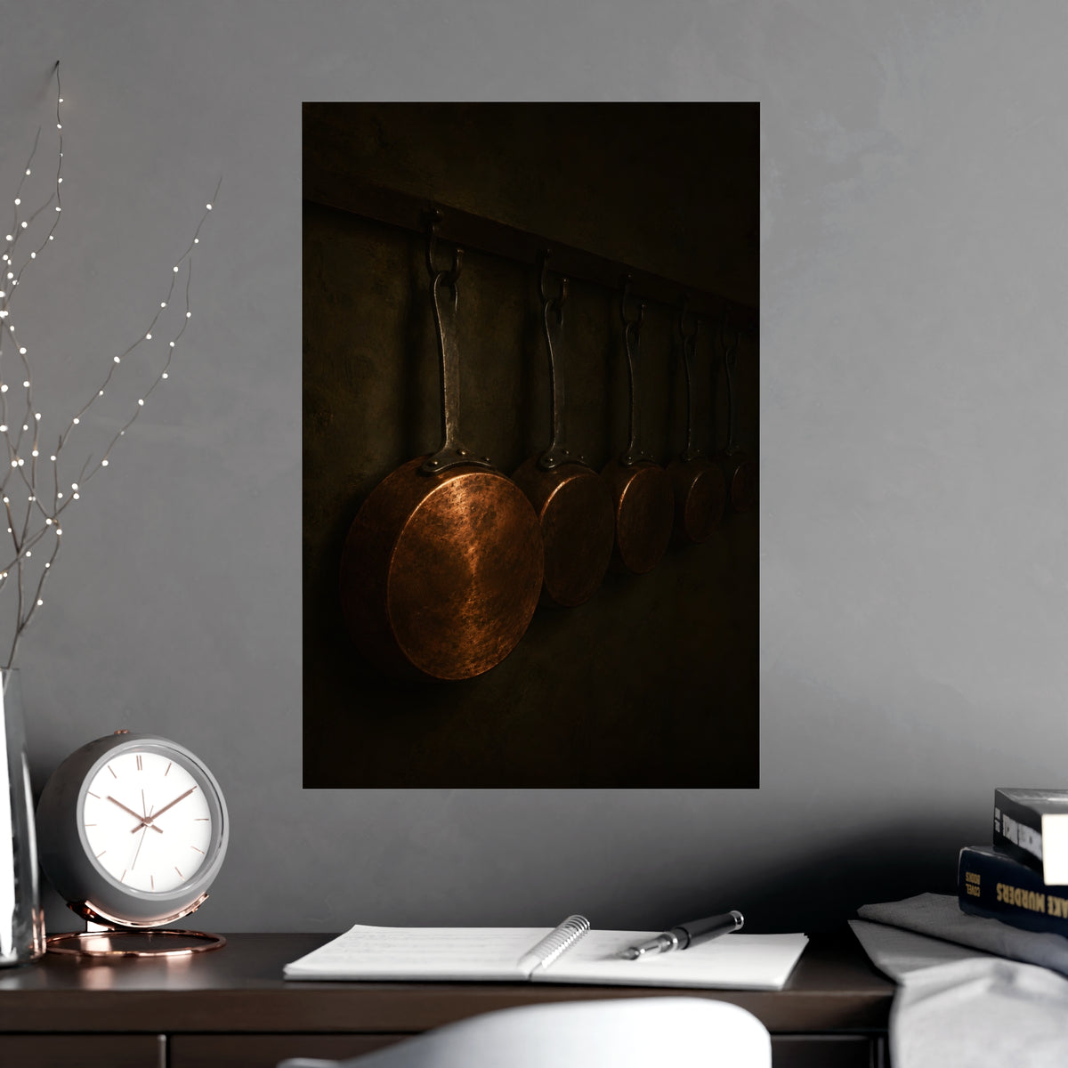 Down the Line — down the line, shown framed on a wall