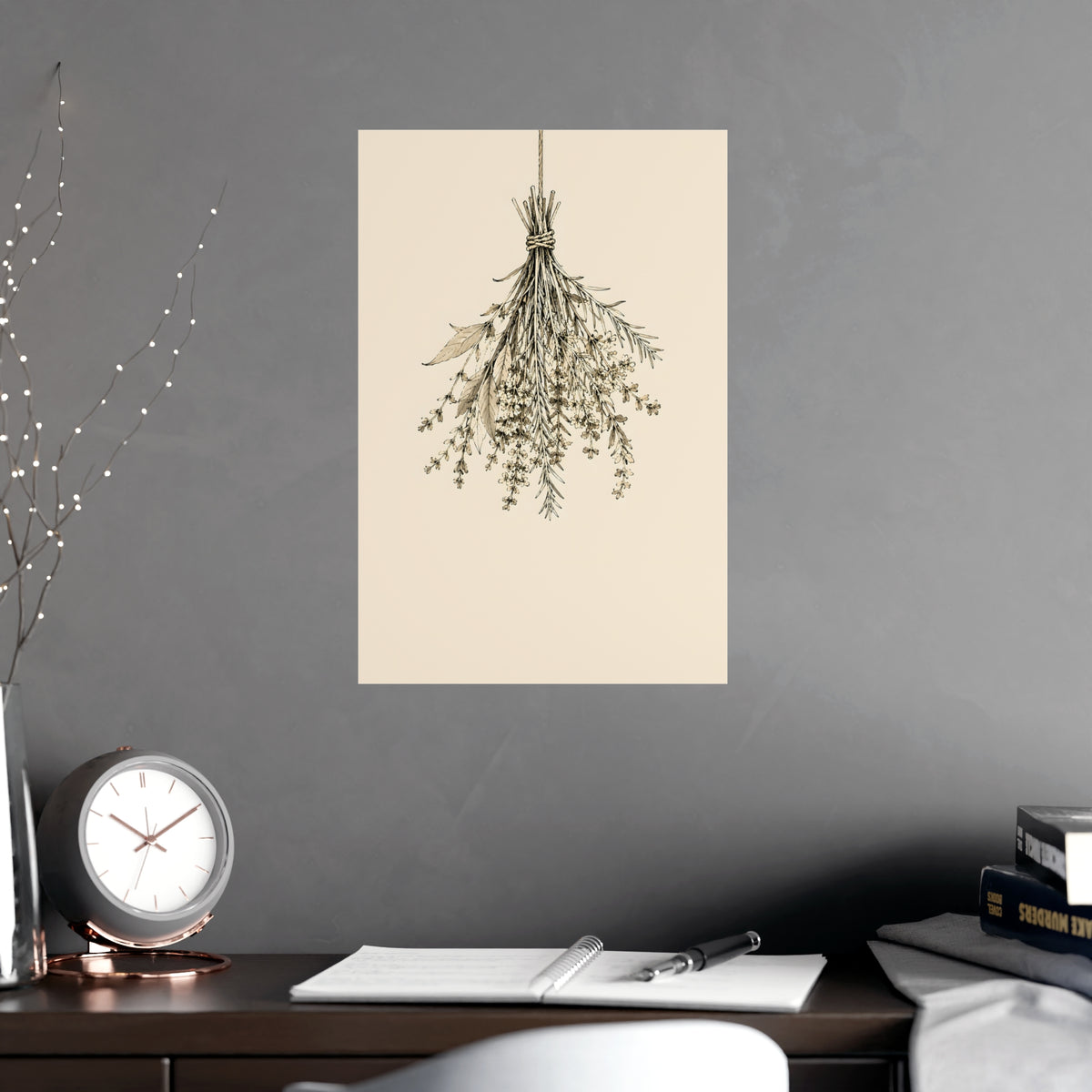 Hung to Dry — hung to dry, shown framed on a wall