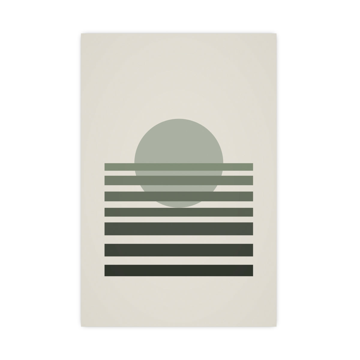 Sage Neutral Sunset Boho Wall Art — sunset in a sage neutral palette, 16x24 in print