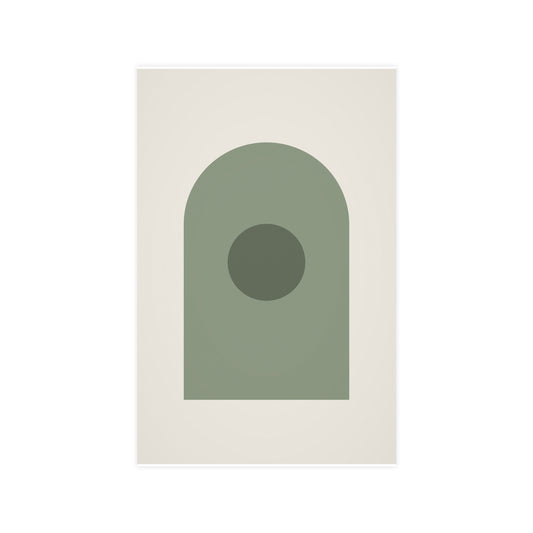 Sage Neutral Arch Boho Wall Art — arch in a sage neutral palette, 11x17 in print
