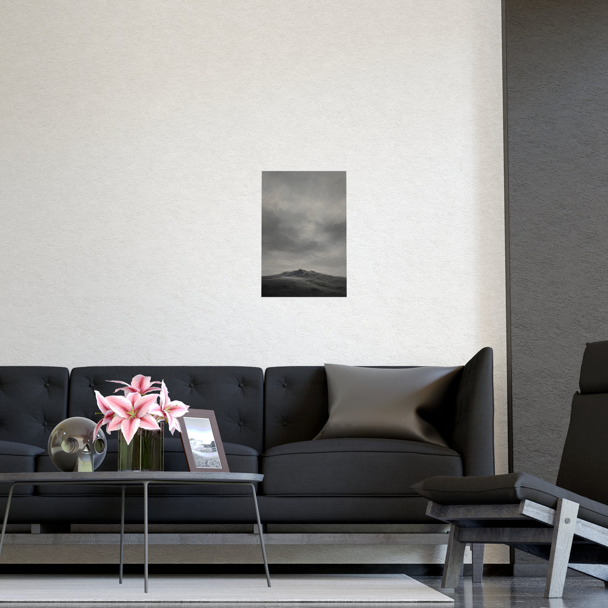 Distant Ridge — distant ridge, shown framed on a wall