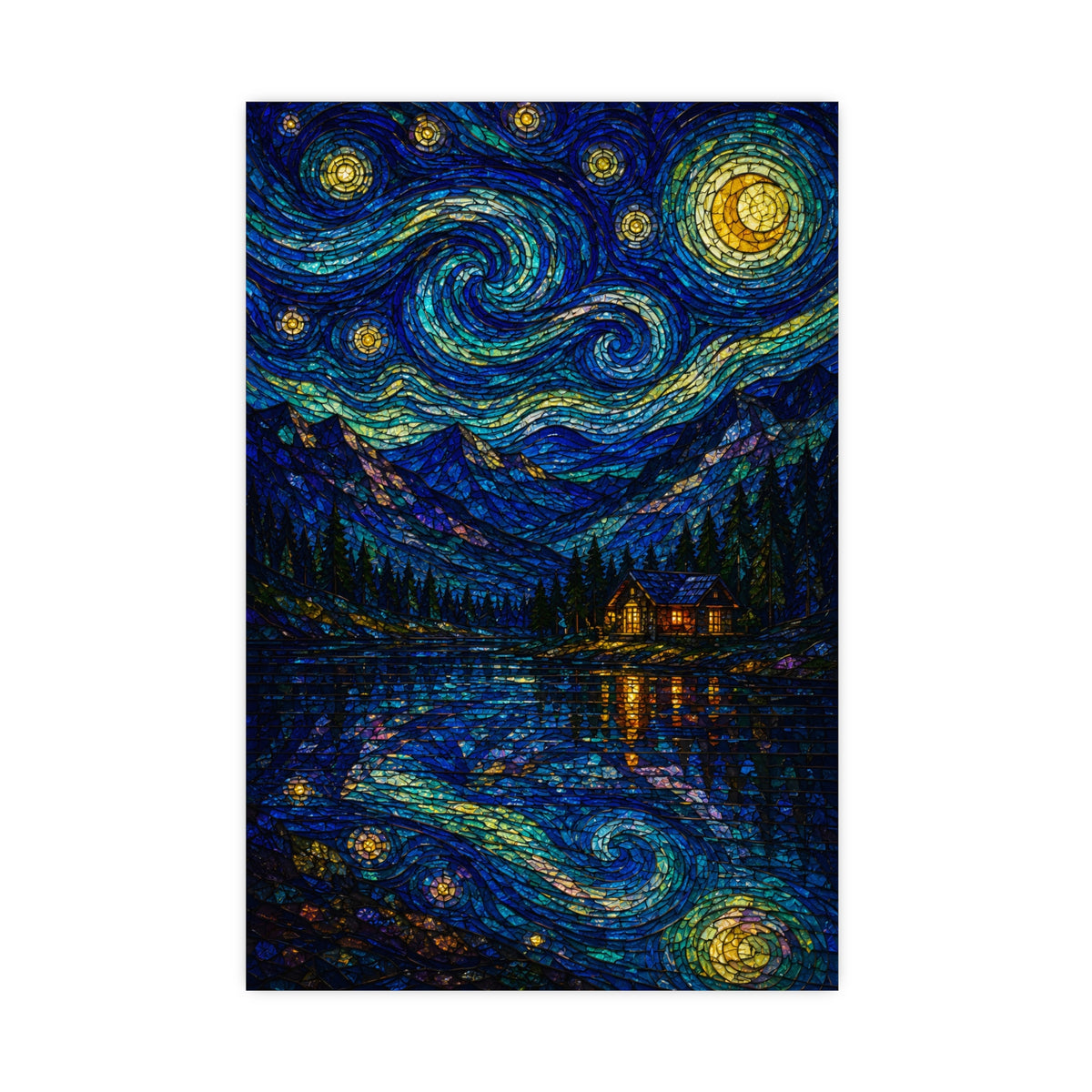 Lake and Mountain — lake and mountain, 16x24 in print