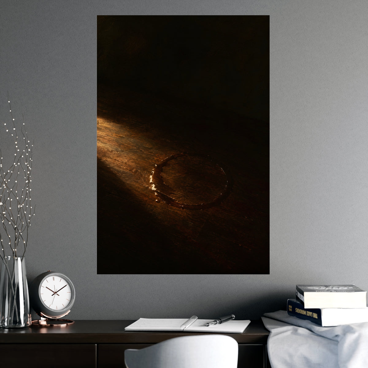 The Ring It Left — the ring it left, shown framed on a wall