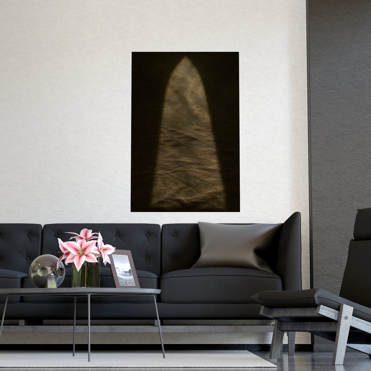 Arched Shadow — arched shadow, shown framed on a wall