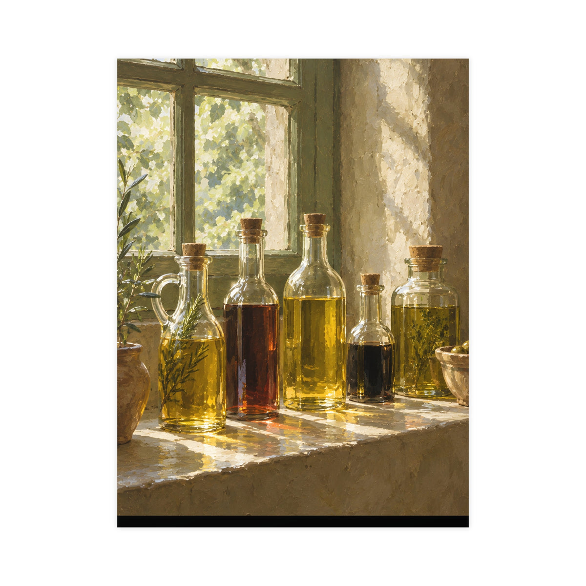 Oil and Vinegar on the Sill — oil and vinegar on the sill, 18x24 in print