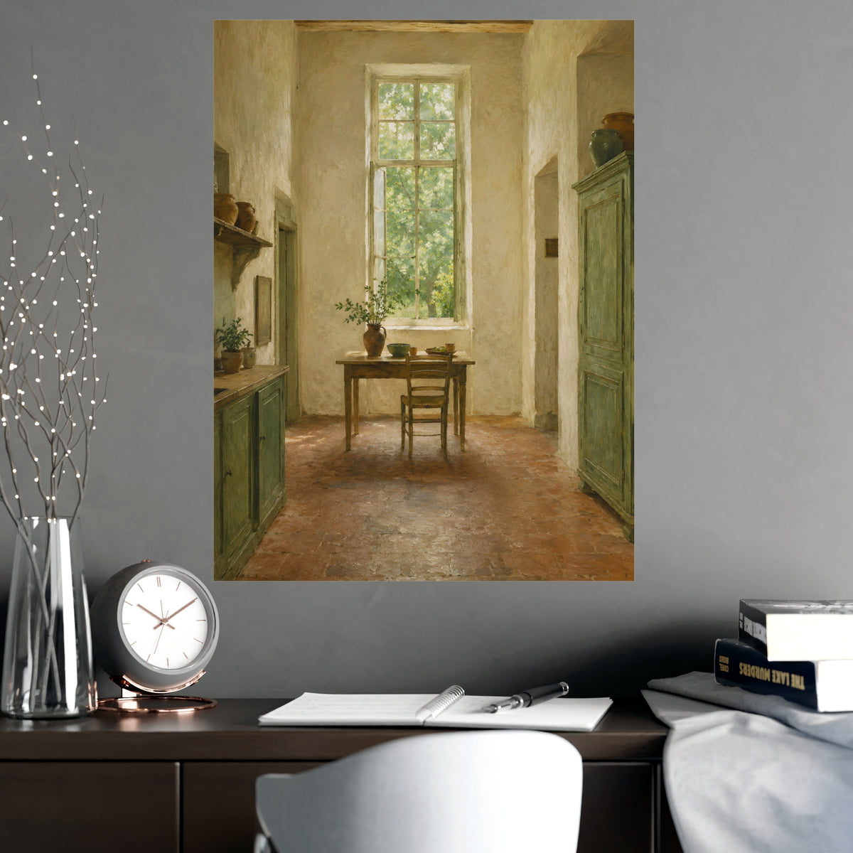 The Table from Across — the table from across, shown framed on a wall