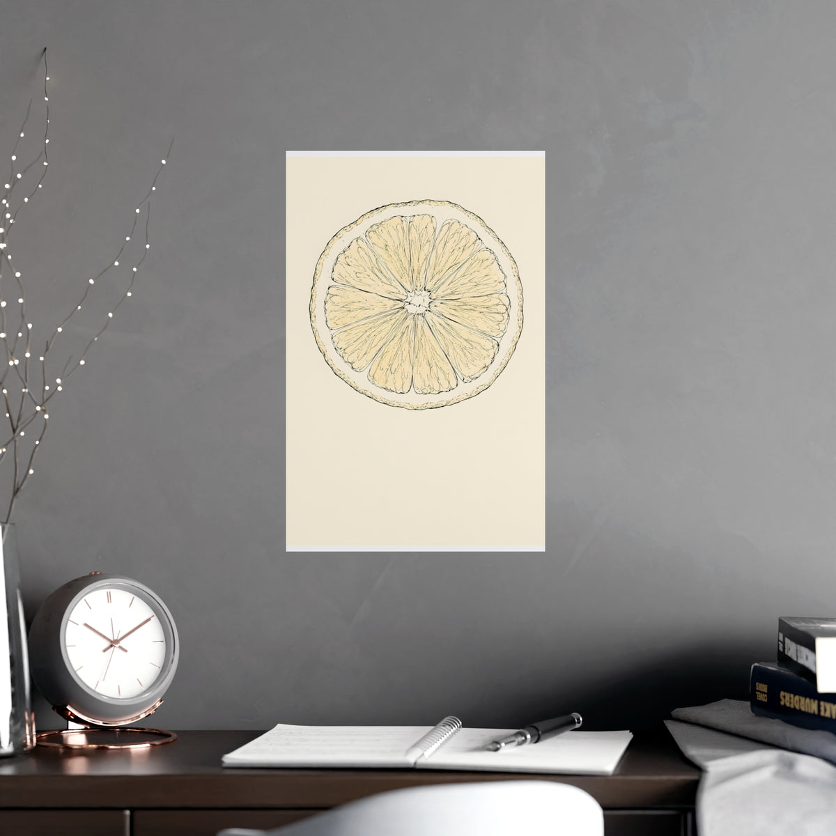 Citrus, Halved — citrus, halved, shown framed on a wall