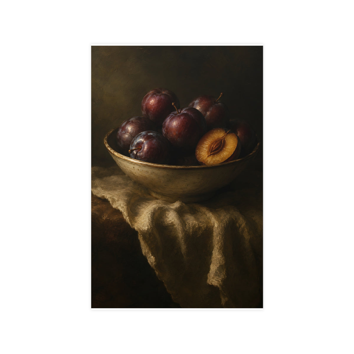 Bowl of Plums — bowl of plums, 11x17 in print
