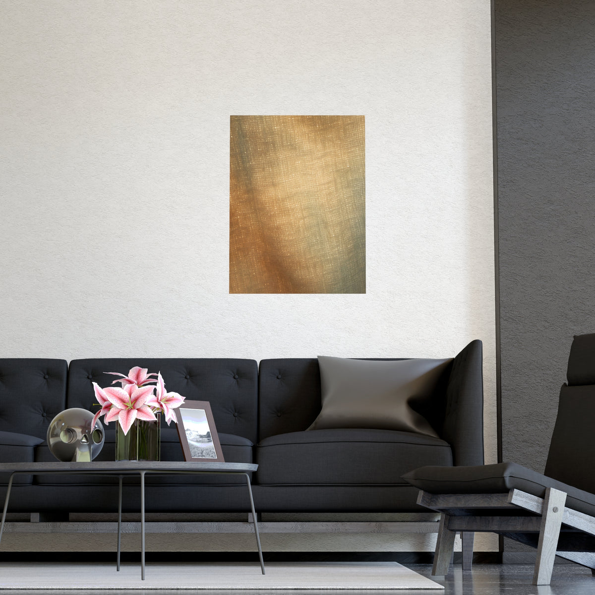 Weave against the Light — weave against the light, shown framed on a wall