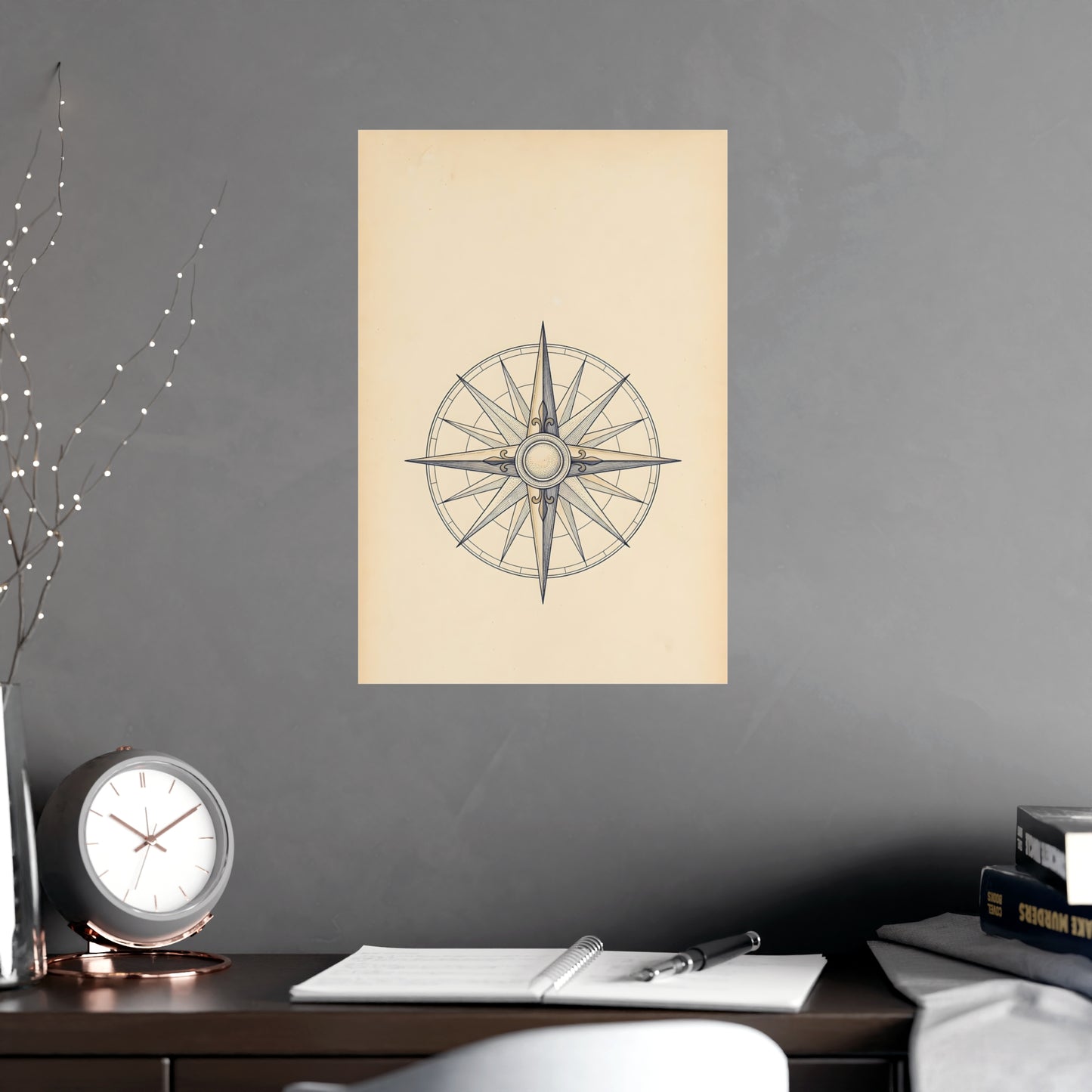 Compass Rose | Antique Chart Print | Wall Art
