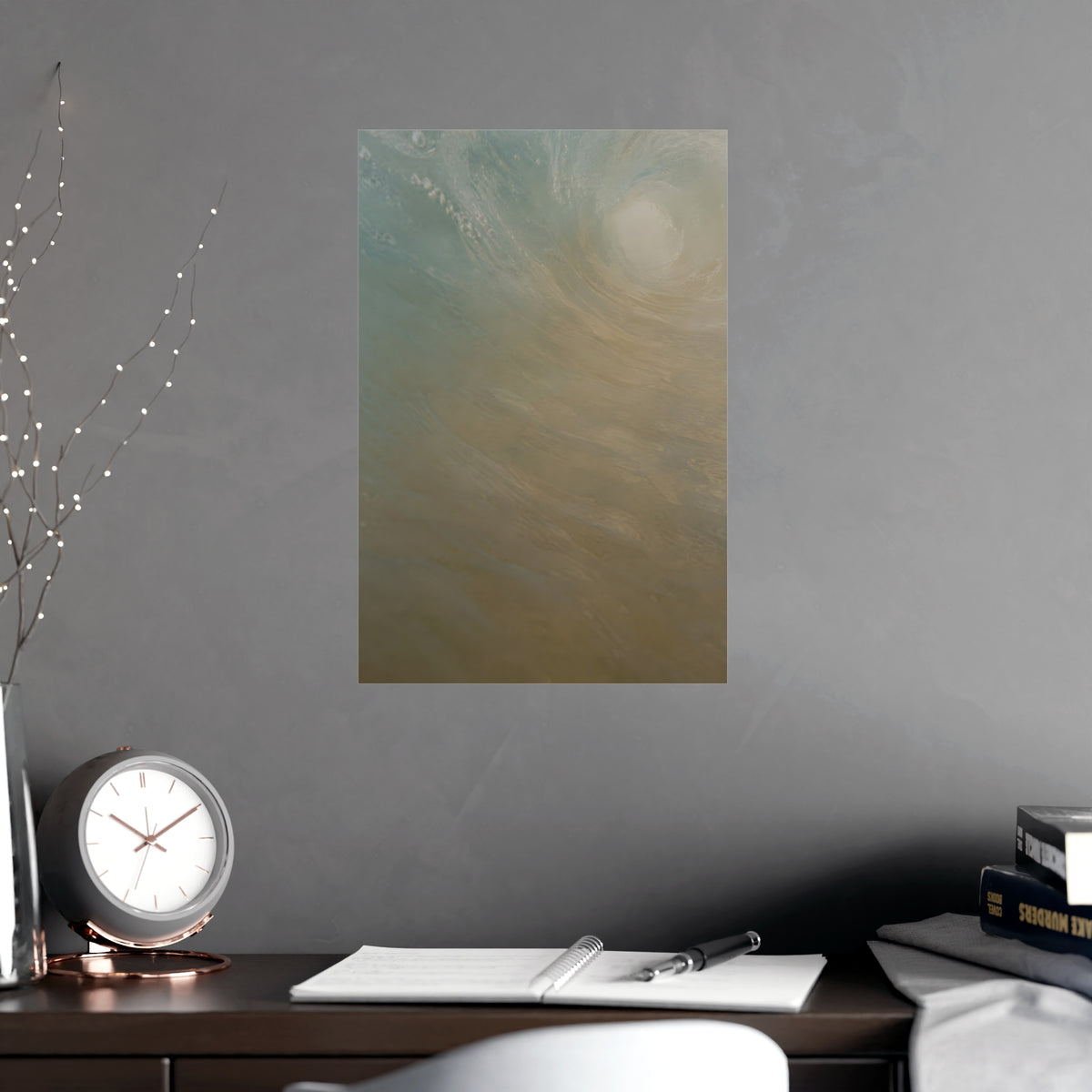 Inside the Wave — inside the wave, shown framed on a wall