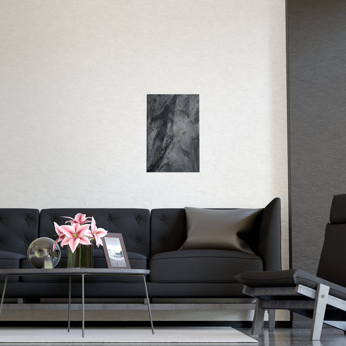 Rock Face — rock face, shown framed on a wall