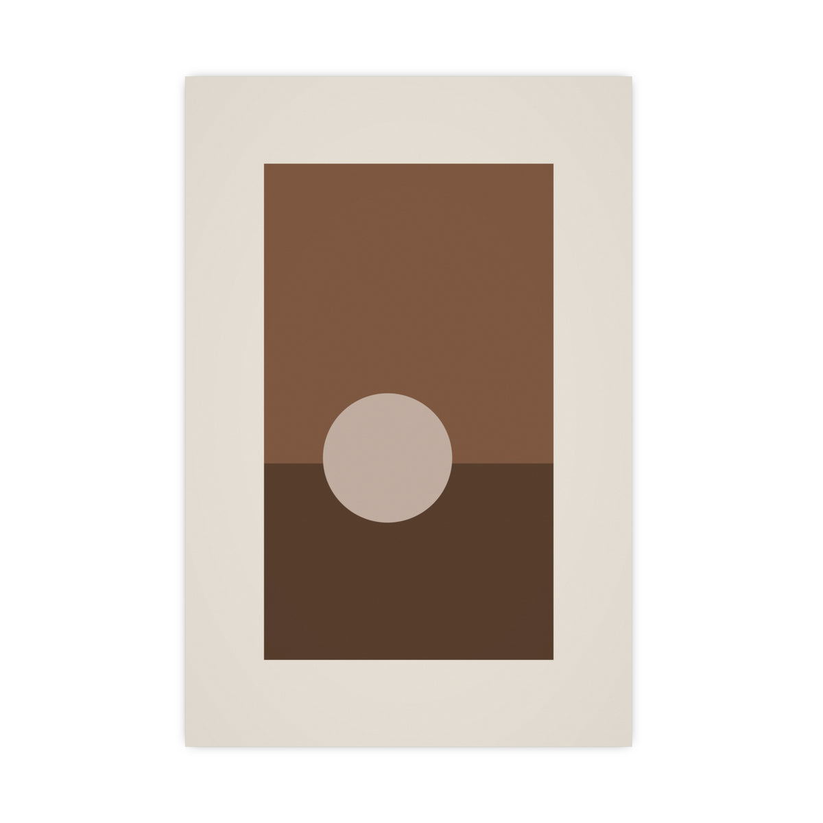 Sand Clay Sun Landscape Wall Art — sun landscape in a sand clay palette, 16x24 in print