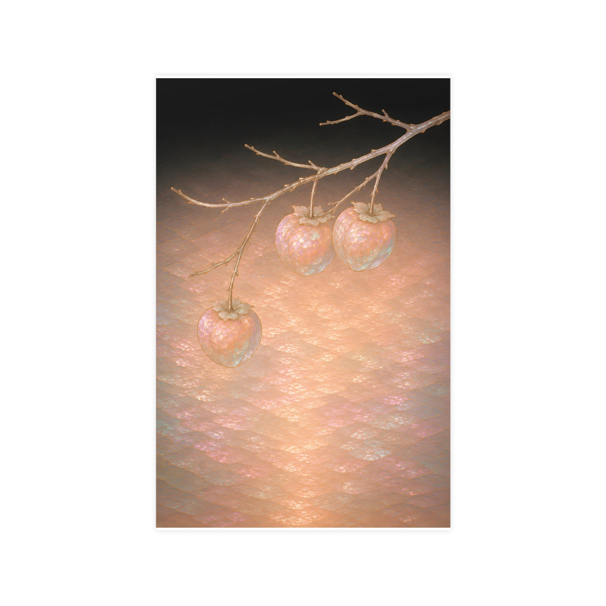 Persimmons on a Bare Branch — persimmons on a bare branch, 11x17 in print