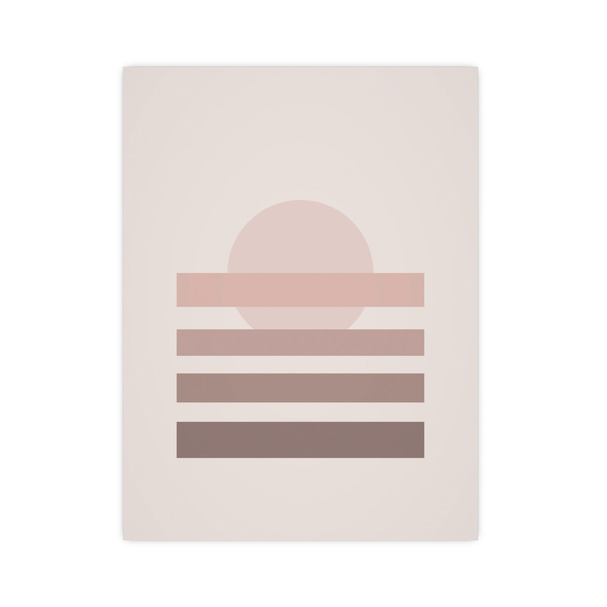 Dusty Rose Sunset Landscape Wall Art — sunset landscape in a dusty rose palette, 12x16 in print