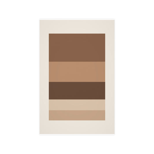 Sand Clay Blocks Modern Wall Art — blocks in a sand clay palette, 11x17 in print