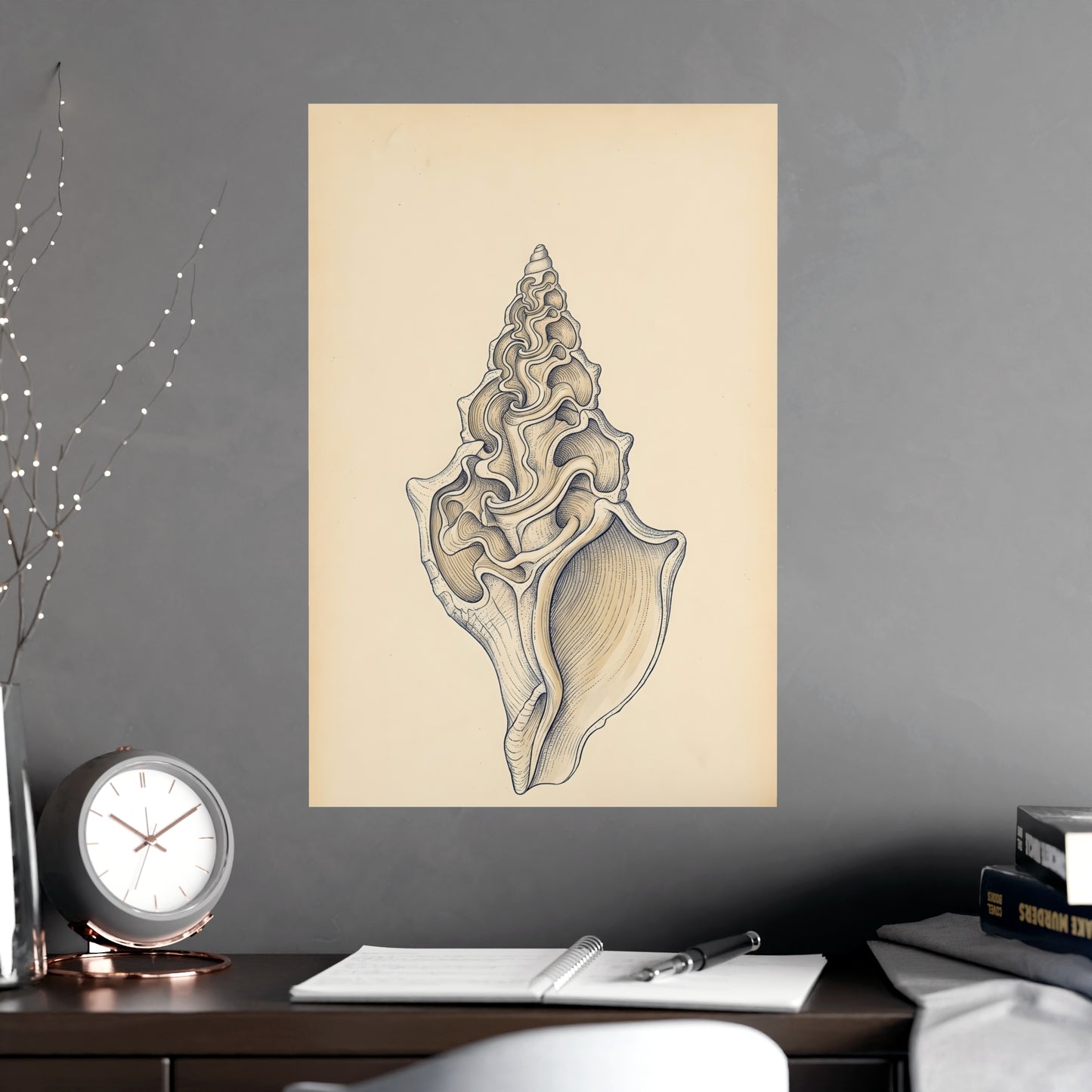 Conch Shell | Antique Chart Print | Wall Art