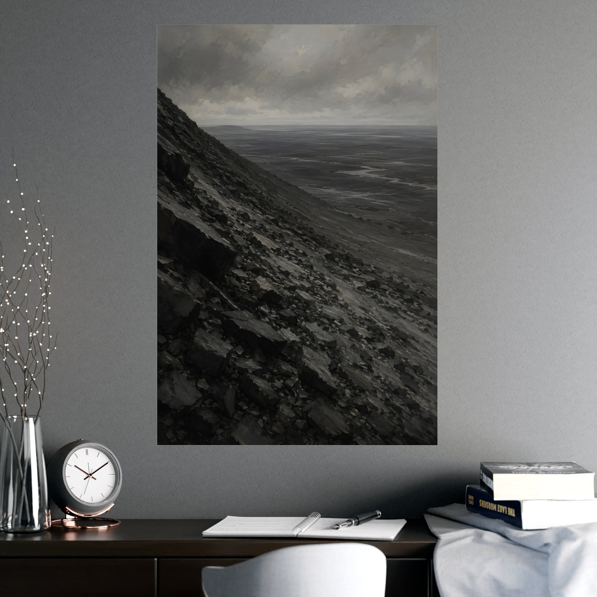 Scree Slope — scree slope, shown framed on a wall