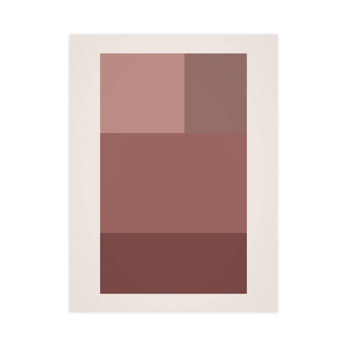 Dusty Rose Blocks Modern Wall Art — blocks in a dusty rose palette, 18x24 in print
