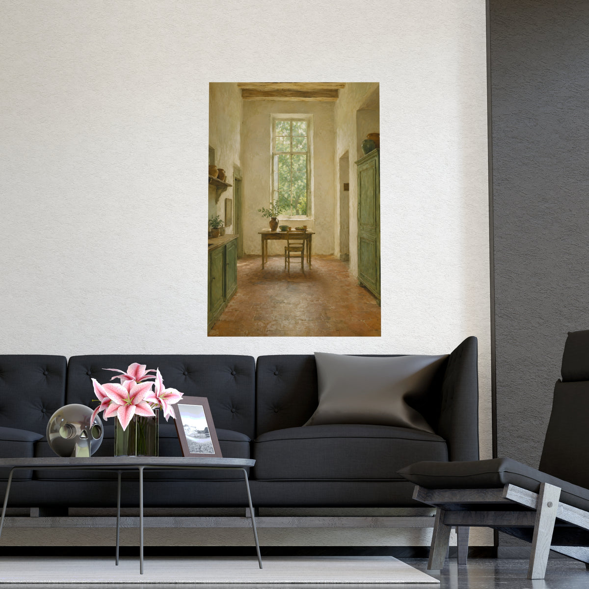 The Table from Across — the table from across, shown framed on a wall