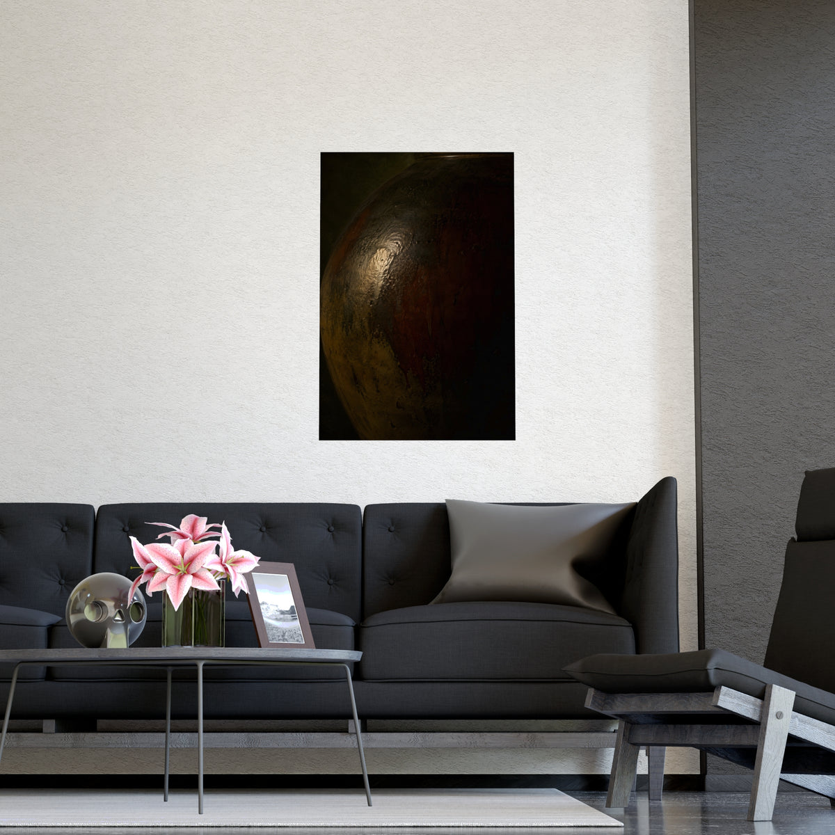 Too Close to See — too close to see, shown framed on a wall