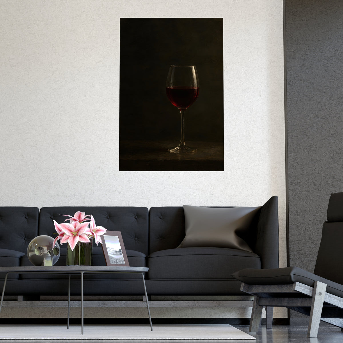 The Colour in the Glass — the colour in the glass, shown framed on a wall