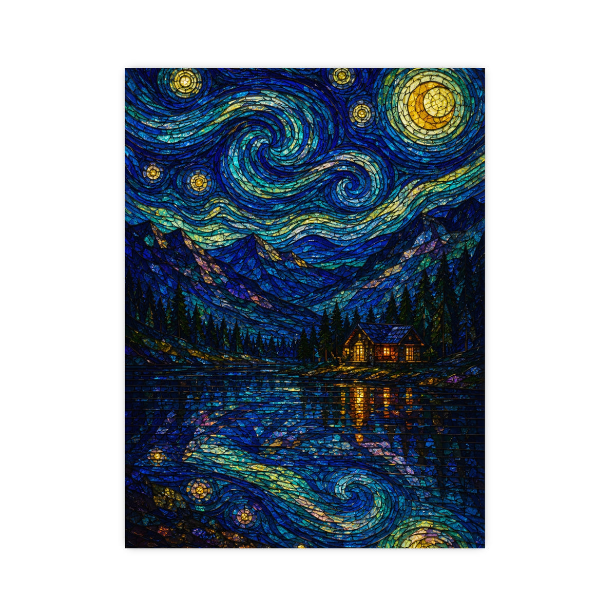Lake and Mountain — lake and mountain, 12x16 in print
