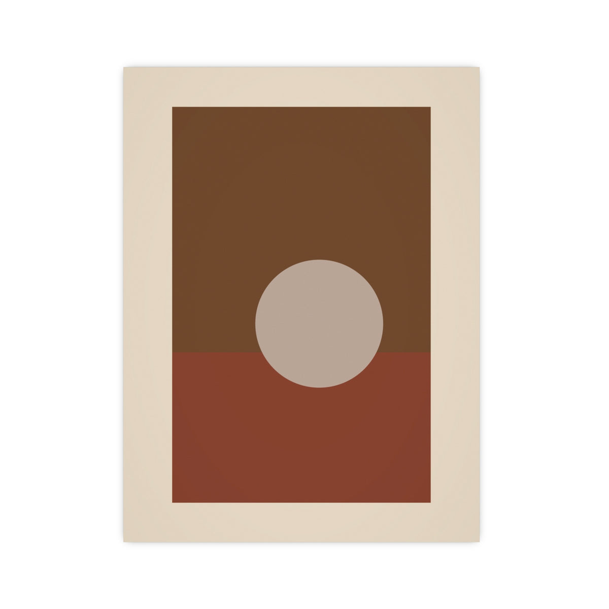 Muted 70s Sun Landscape Wall Art — sun landscape in a muted 70s palette, 12x16 in print