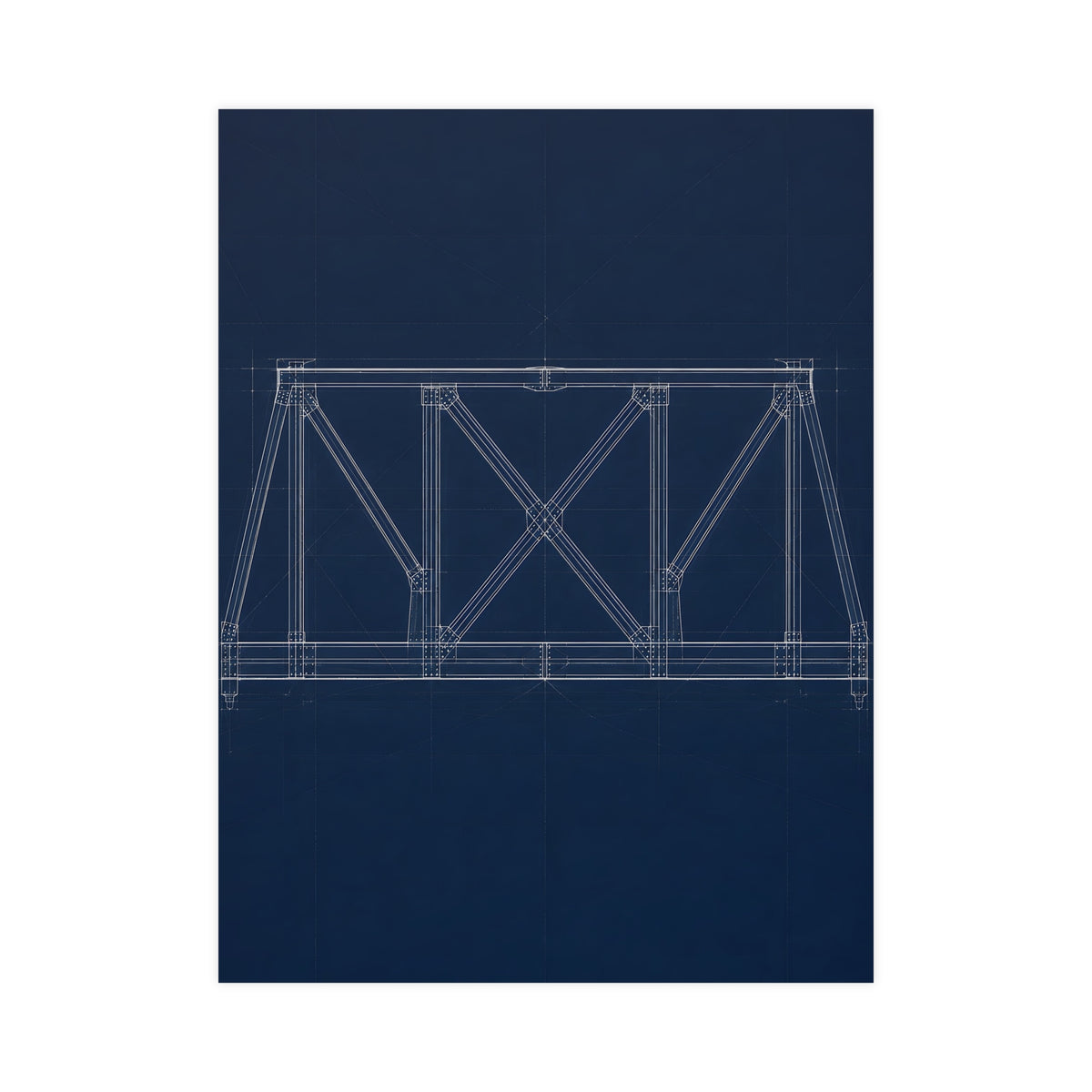 Bridge Truss — bridge truss, 18x24 in print