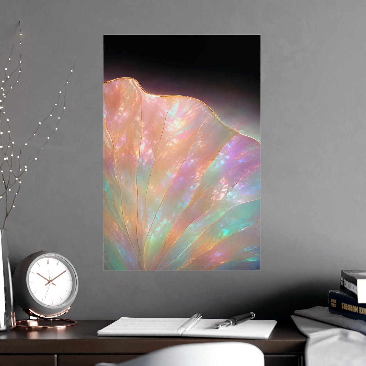 One Lotus Leaf — one lotus leaf, shown framed on a wall