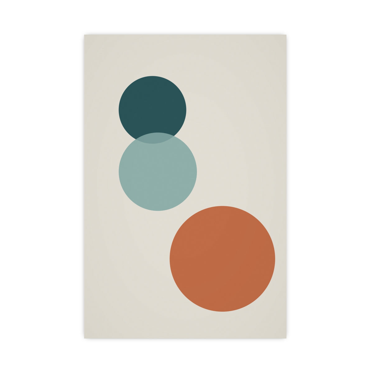 Deep Teal Circles Modern Wall Art — circles in a deep teal palette, 20x30 in print