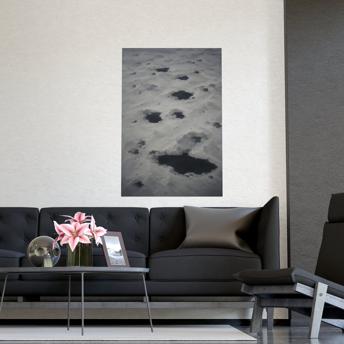 Tarns from Above — tarns from above, shown framed on a wall