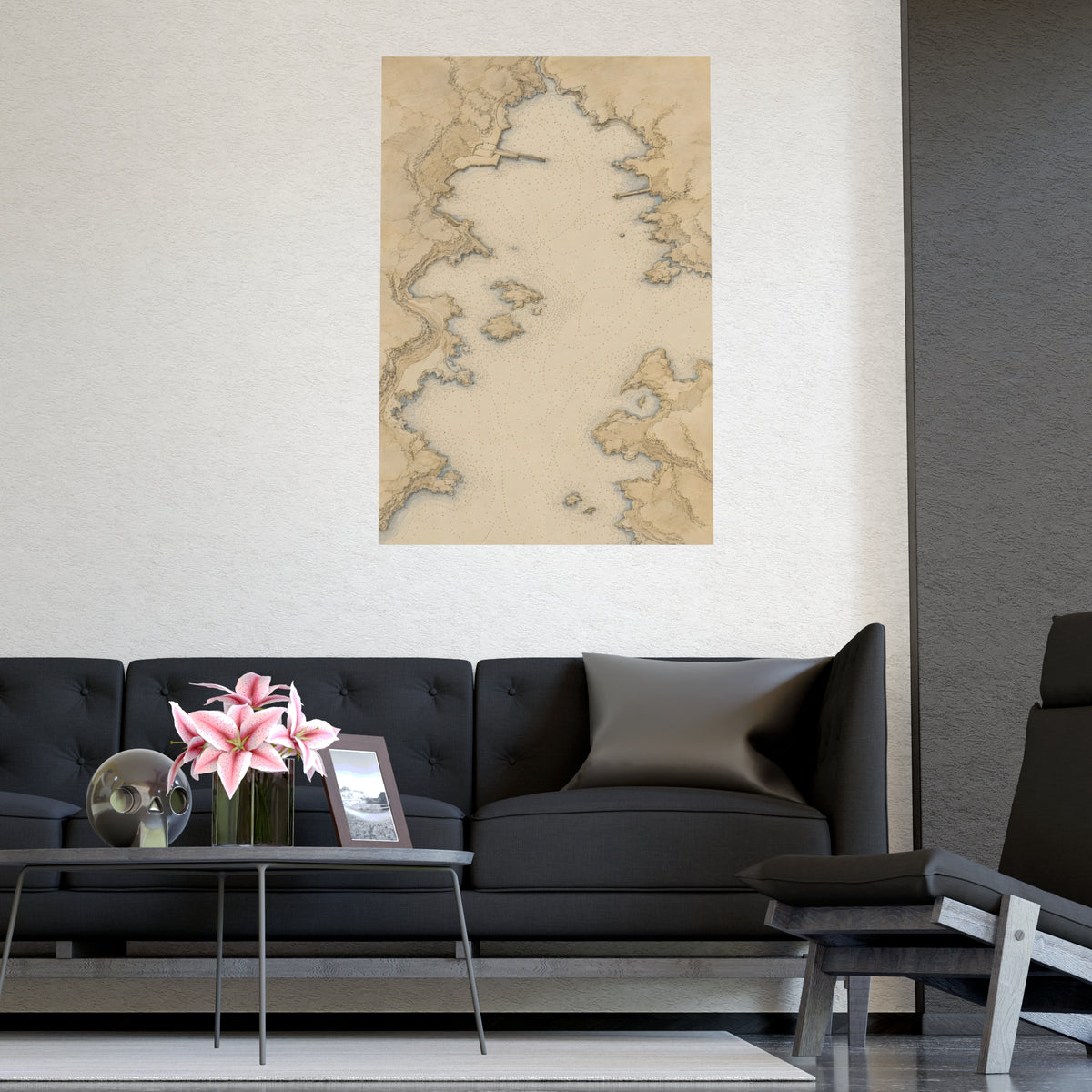 Harbour Soundings — harbour soundings, shown framed on a wall
