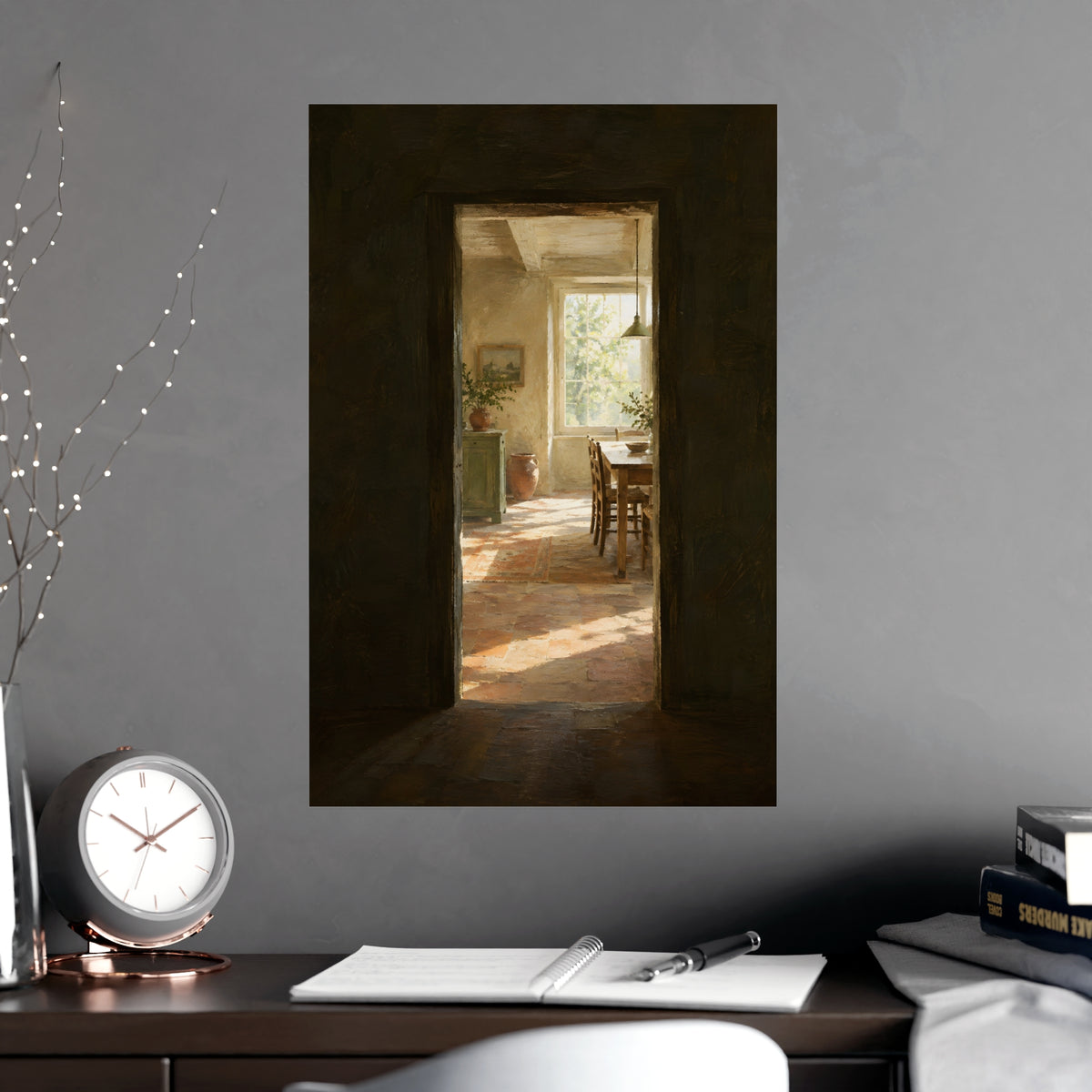 Into the Next Room — into the next room, shown framed on a wall