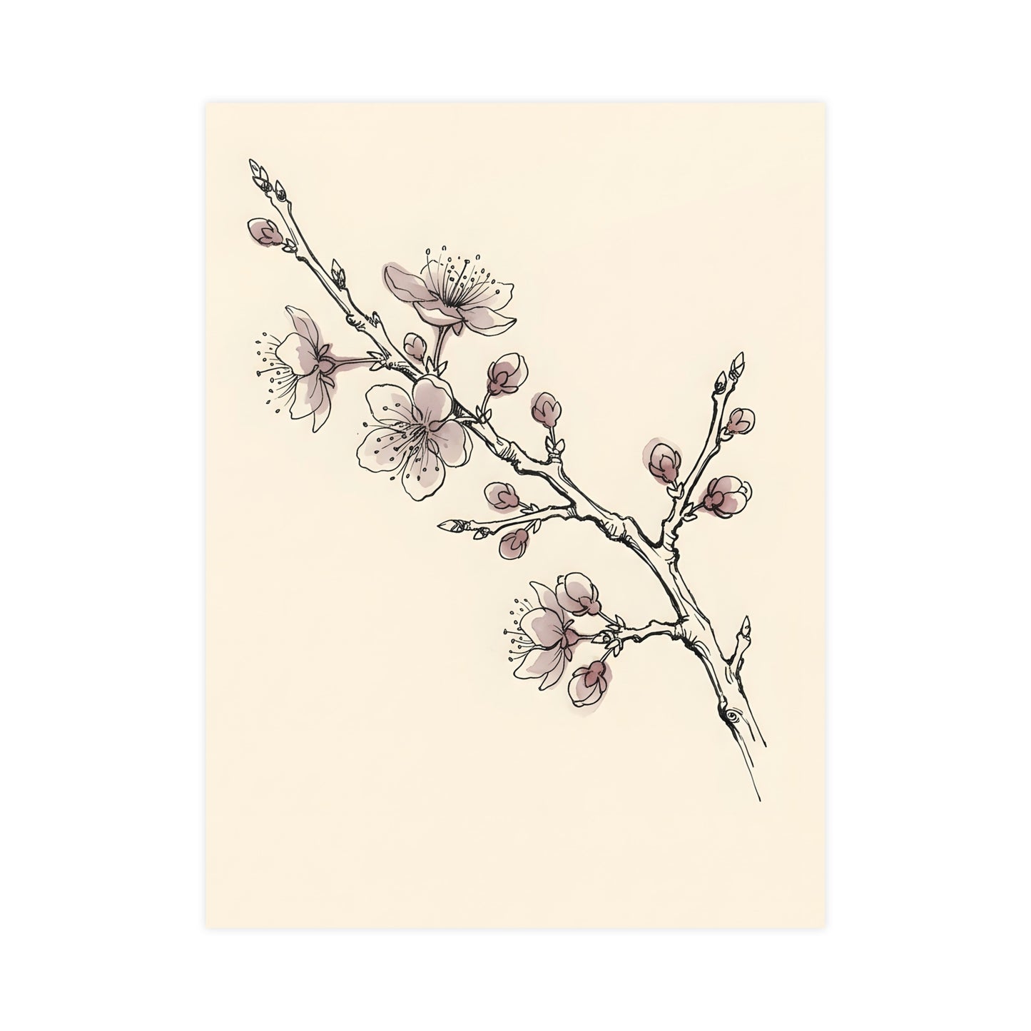 Plum Branch — plum branch, 12x18 in print