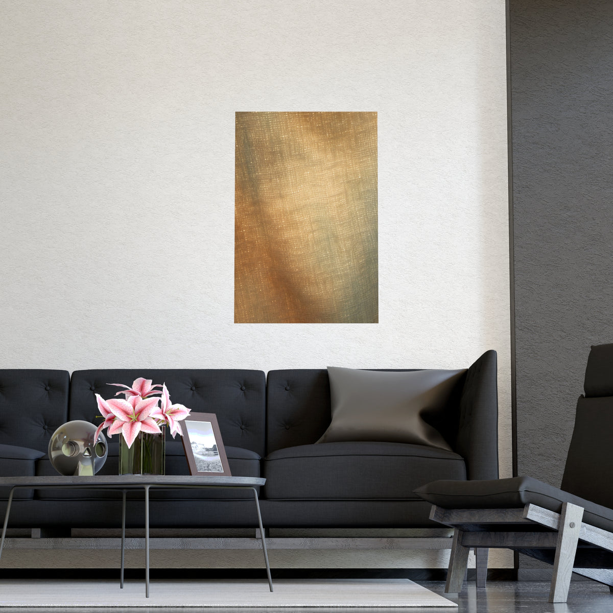 Weave against the Light — weave against the light, shown framed on a wall