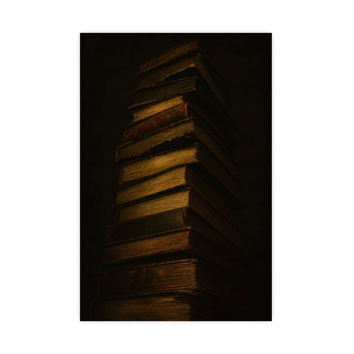 Books, Stacked — books, stacked, 20x30 in print