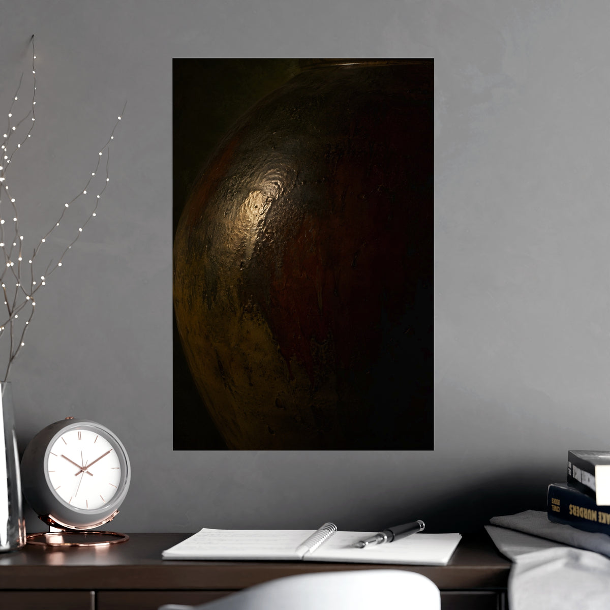 Too Close to See — too close to see, shown framed on a wall