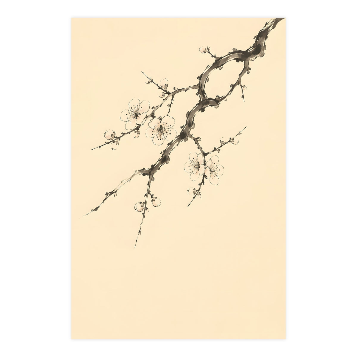 Plum Branch — plum branch, 24x36 in print