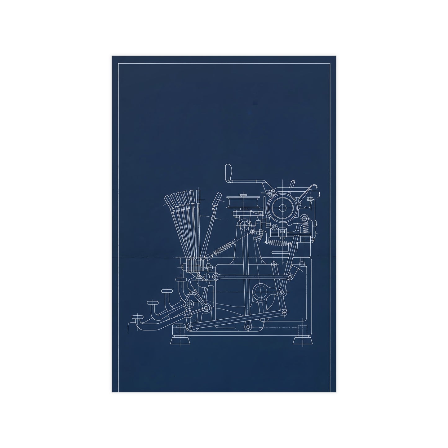 Typewriter Linkage — typewriter linkage, 12x16 in print