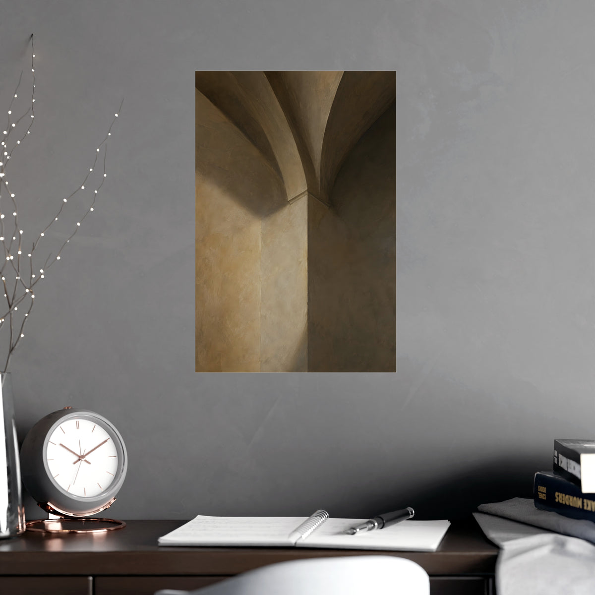 Vaulted Ceiling — vaulted ceiling, shown framed on a wall
